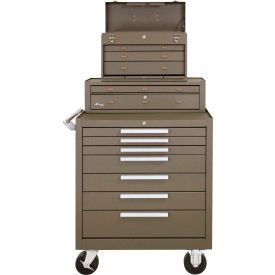 Global Industrial 534728 Kennedy® 297XB,620B,MC28B 29"WX 20"DX56-1/2"H 12 Drawer Roller Cabinet & Machinist Chest Combo image.
