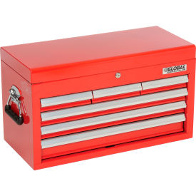 Global Industrial 535365 Global Industrial™ 25-15/16" x 12-1/16" x 14-3/4" 6 Drawer Red Tool Chest image.