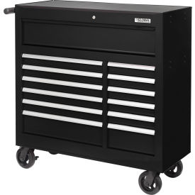 Global Industrial 535654 Global Industrial™ Roller Tool Cabinet, 13 Drawers, 42-3/8"W x 18"D x 38-5/8"H, Black  image.