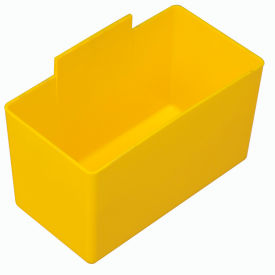 Quantum Storage Systems QBC112YL QBC112 Little Inner Bin Cup for Plastic Stacking Bins - 2-3/4 x 5-1/4 x 3 Yellow image.