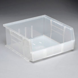 Global Industrial 269685CL Global Industrial™ Plastic Stack & Hang Bin, 11"W x 10-7/8"D x 5"H, Clear image.