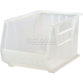 Global Industrial 550117CL Global Industrial™ Plastic Stack & Hang Bin, 11"W x 16"D x 8"H, Clear image.