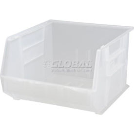 Global Industrial 550121CL Global Industrial™ Plastic Stack & Hang Bin, 16-1/2"W x 18"D x 11"H, Clear image.