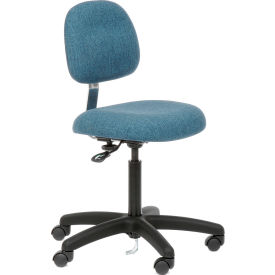 Industrial Seating 52-DF BLUE-413 Industrial Seating™ ESD Chair w/ Pneumatic Height Adjustment, 17" - 22"H, Gray Seat, Blue image.