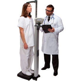 Health O Meter 600KL Digital Physician Scale 600 x 0.2lb/272 x 0.1kg W/ Height Rod Wheels
