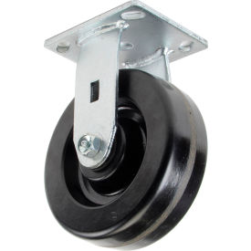 Global Industrial 601218 Global Industrial™ Heavy Duty Rigid Plate Caster 6" Plastic Wheel 800 Lb. Capacity image.