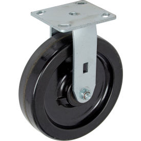 Global Industrial 601224 Global Industrial™ Heavy Duty Rigid Plate Caster 8" Plastic Wheel 800 Lb. Capacity image.
