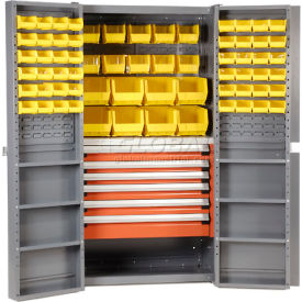 Global Industrial Security Work & Storage Cabinet 6 Drawers 38"Wx24"Dx72"H unassem. 