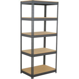 Global Industrial 5 Shelf Extra Heavy Duty Boltless Shelving Starter 36""W x 18""D x 84""HWood Deck