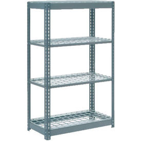 Global Industrial 601921 Global Industrial 4 Shelf, Heavy Duty Boltless Shelving, Starter, 36"W x 18"D x 60"H, Wire Deck image.