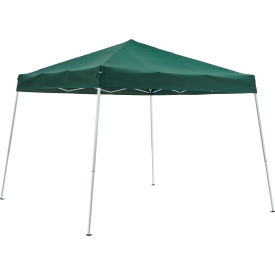 Global Industrial 602190GN Global Industrial™ Portable Pop Up Canopy, Slant-Leg, 10L x 10W x 811"H, Green image.