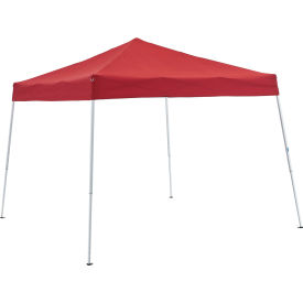 Global Industrial 602190RD Global Industrial™ Portable Pop-Up Canopy, Slant-Leg, 10L x 10W x 811"H, Red image.