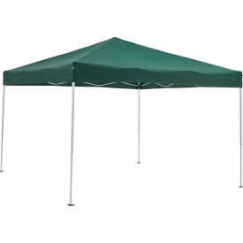 Global Industrial 602191GN Global Industrial™ Portable Pop Up Canopy, Straight-Leg, 10L x 10W x 101"H, Green image.