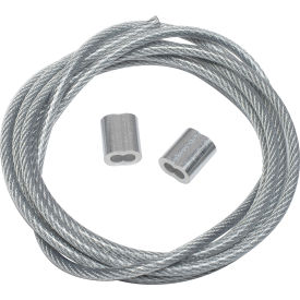 Global Industrial 603124 Global Industrial™ Steel Tie Down Cable 5L Reinforced With End Loops for Outdoor Fixtures image.