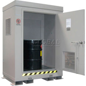 Securall  A&A Sheet Metal Products B 200 Outdoor Hazardous Chemical Storage Building - 2 Drum image.