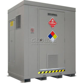 Securall  A&A Sheet Metal Products B 600 Outdoor Hazardous Chemical Storage Building - 6 Drum image.