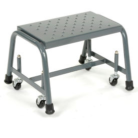 Ballymore Co Inc 118P Perforated 16"W 1 Step Steel Rolling Ladder 10"D Top Step - 118P image.