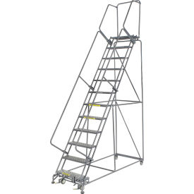 Ballymore Co Inc FS123214P Perforated 24"W 12 Step Steel Rolling Ladder 14"D Top Step - FS123214P image.