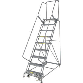 Ballymore Co Inc FS093214G Grip 24"W 9 Step Steel Rolling Ladder 14"D Top Step - FS093214G image.
