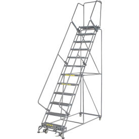 Ballymore Co Inc FS12314G Grip 24"W 12 Step Steel Rolling Ladder 14"D Top Step - FS12314G image.
