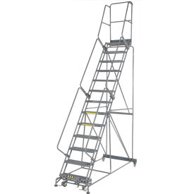 Ballymore Co Inc FS134014G Grip 24"W 13 Step Steel Rolling Ladder 14"D Top Step - FS134014G image.
