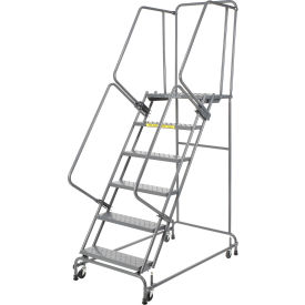 Ballymore Co Inc FSH618P Ballymore Steel Perforated 16"W 6-Step Rolling Ladder image.