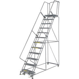 Ballymore Co Inc FS123221G Grip 24"W 12 Step Steel Rolling Ladder 21"D Top Step - FS123221G image.