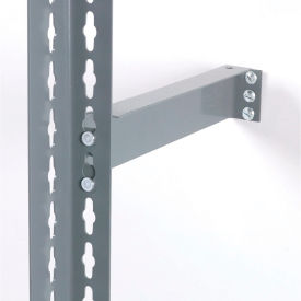 Global Industrial 502576GY Global Industrial™ Wall Bracket, 12"D, Gray image.