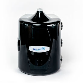 Crown Products WA-FAC-DISP Wipe-A-Way Center-Pull Facility Wipes Dispenser, Black image.