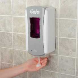 Gojo Industries Inc 1984-04 GOJO Hand Soap Dispenser - LTX Gray/White 1200mL - 1984-04 image.