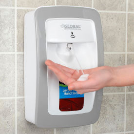 Global Industrial 640808 Global Industrial™ Automatic Dispenser for Foam Hand Soap/Sanitizer - White/Gray image.