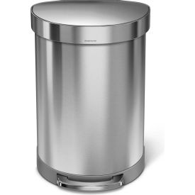 simplehuman® Semi-Round Step Can 16 Gallon Brushed SS - CW2029