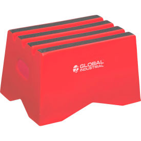 Global Industrial 641270RD Global Industrial™ 1 Step Plastic Step Stand, 19-1/2"W x 13-1/2"L x 12"H, Red image.