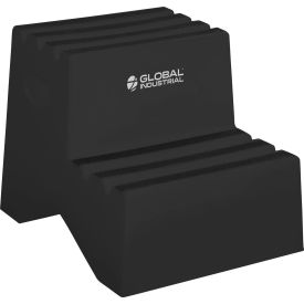 Global Industrial 641271BK Global Industrial™ 2 Step Plastic Step Stand, 21"W x 19-1/2"L x 24-1/2"H, Black image.