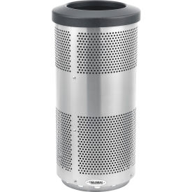 Global Industrial 641313SS Global Industrial™ Perforated Stainless Steel Round Trash Can, 20 Gallon image.