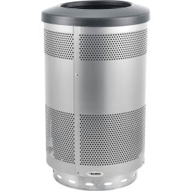 Global Industrial 641314SS Global Industrial™ Perforated Stainless Steel Round Trash Can, 55 Gallon image.