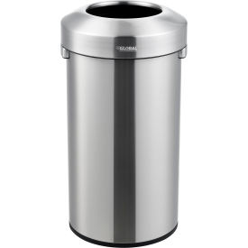 Global Industrial 641423SS Global Industrial™ Stainless Steel Round Open Top Trash Can, 16 Gallon image.