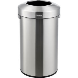 Global Industrial 641424SS Global Industrial™ Stainless Steel Round Open Top Trash Can, 21 Gallon image.
