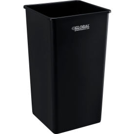 Global Industrial 641440BK Global Industrial™ Square Plastic Trash Can, 55 Gallon, Black image.