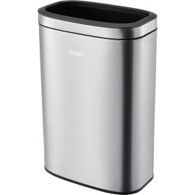 Global Industrial 641443SS Global Industrial™ Stainless Steel Slim Open Top Trash Can, 12 Gallon image.