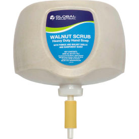 Global Industrial Walnut Scrub Heavy Duty Hand Cleaner, Rainforest Scent, 2L Refill - 4/Case