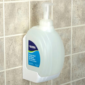 Global Industrial 641461WH Global Industrial™ Wall Mount Bracket for Global 32 oz. Hand Soap/Sanitizer - White image.