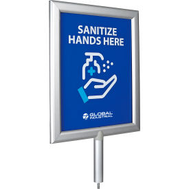 Global Industrial 641524 Global Industrial™ Perfex Frame for Sanitizer Dispenser Stand w/Sanitize Hands Here Graphic image.