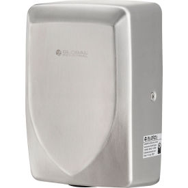 Global Industrial 641591 Global Industrial™ High Velocity Automatic Hand Dryer, ADA Compliant, Brushed Stainless, 120V image.