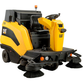 Global Industrial 641820 Cat® C70R Ride-On Sweeper, 70" Cleaning Path image.