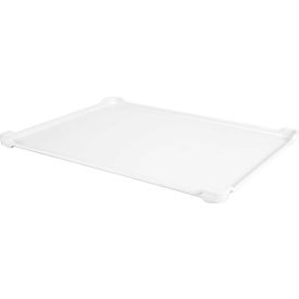 MFG - Molded Fiberglass Companies 6420085269 Molded Fiberglass Stacking Drying Tray with Drop Ends and Sides 30 1/8" x 24" x 1 3/8" White image.