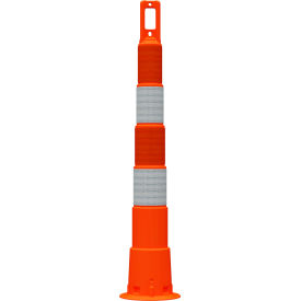 Plasticade Navicade 42"" Plastic Channelizing Orange Cone 4 6"" HIP Grade Sheeting Bands