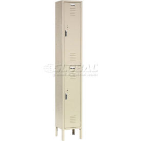 Global Industrial™ Paramount® 2-Tier 2 Door Locker 12""W x 12""D x 78""H Tan Unassembled