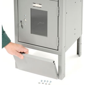 Global Industrial 652080GY Global Industrial™ Front Base For 12"Wx6"H Gray Locker image.