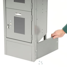 Global Industrial 652082GY Global Industrial™ End Base For 12"D X 6"H Gray Locker Pair (Left And Right) image.